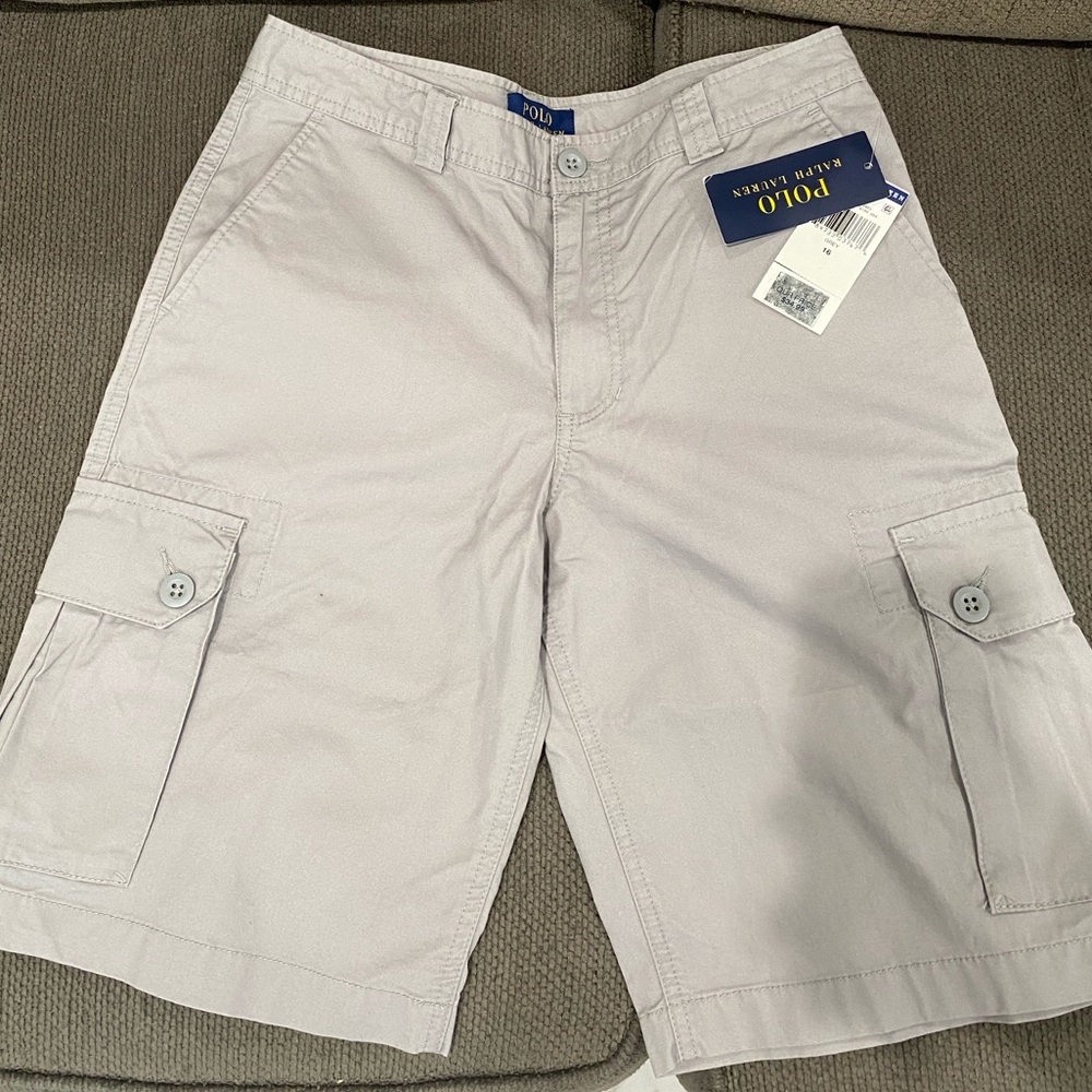 Polo Ralph Lauren boys cargo shorts size 16 grey